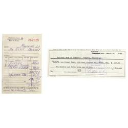 Elvis Signed Check with Receipt