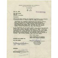 Elvis Presley Signed Agreement (1963). Elvis sig