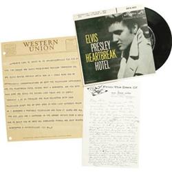 Elvis Presley Lot - Mae Axton (who Wrote "Heartb