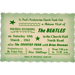 Beatles St. Paul's Concert Ticket
