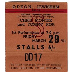 Beatles London Concert. A used ticket to their M
