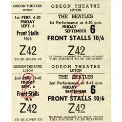 The Beatles Unused Ticket to 1963 Odeon Show