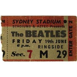 Beatles Sydney Stadium Ticket 1964 Stub