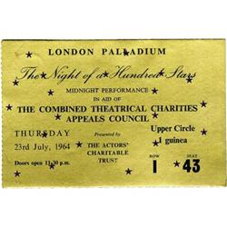 Beatles London Palladium Concert Ticket