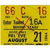 Image 1 : Beatles 1964 Washington Coliseum Concert Stub