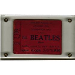 Beatles Atlantic City Concert Ticket. A used tic