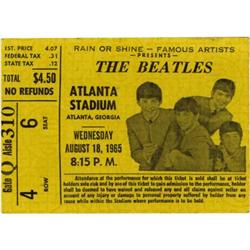 Beatles Atlanta Stadium Concert Ticket