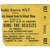 Image 1 : Beatles Sam Houston Coliseum Concert Ticket Stub