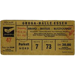 Beatles German Concert Ticket 1966