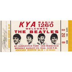 Beatles Unused Ticket to Final Performance