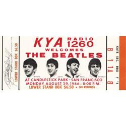 Beatles Unused Ticket to Final Performance