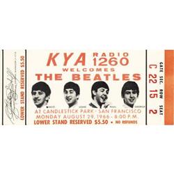 Beatles Unused Ticket to Final Performance