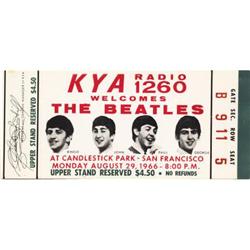 Beatles Unused Ticket to Final Performance
