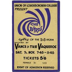 Birds (UK) Autographed Handbill (1965).