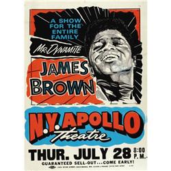 James Brown N. Y. Apollo Autographed Poster