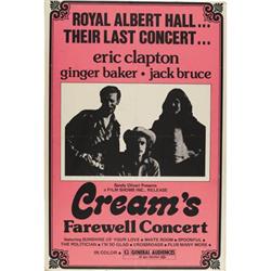 Cream Farewell Concert Movie Poster (1969)