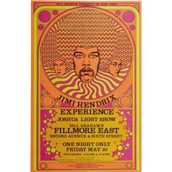 Jimi Hendrix Fillmore East Concert Poster 1968