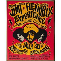 Jimi Hendrix Experience Baton Rouge Poster