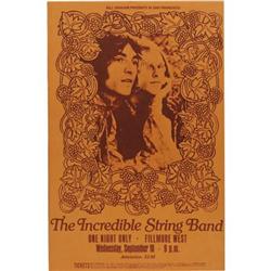 Incredible String Band Fillmore West Poster 1969