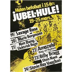 Stevie Ray Vaughan Jubel-Hule Norway Poster