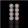 Image 1 : 5.36 ctw Diamond Micro Pave Earrings 18K Rose Gold - REF-631G6W