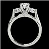Image 2 : 1.75 ctw Certified Diamond 3 Stone Ring 10k White Gold - REF-245W5H