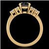 Image 3 : 2.1 ctw Fancy Black Diamond Engagment Ring 18k Yellow Gold - REF-125W5H