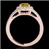 Image 2 : 1.6 ctw Certified SI/I Fancy Intense Yellow Diamond Ring 10k Rose Gold - REF-214N3F