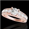 Image 1 : 2.55 ctw Certified Diamond Solitaire Ring 10k Rose Gold - REF-259M3G
