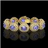 Image 1 : 50.27 ctw Tanzanite & Diamond Victorian Bracelet 14K Yellow Gold - REF-1704R4K