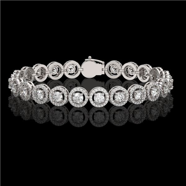 8.83 ctw Diamond Micro Pave Bracelet 18K White Gold - REF-695Y5X