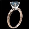 Image 3 : 2.50 ctw Certified Intense Blue Diamond Engagment Ring 10k Rose Gold - REF-472W5H