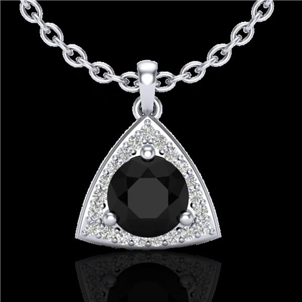 1.75 ctw Micro Pave VS/SI Diamond Certified Necklace 18k White Gold - REF-76R4K