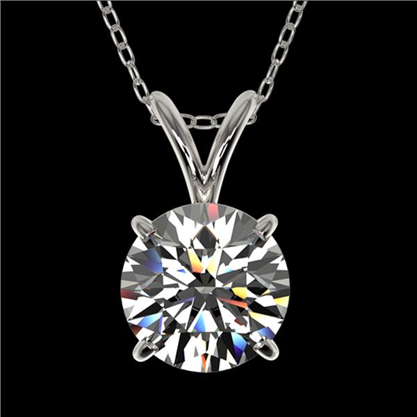 1.30 ctw Certified Quality Diamond Necklace 10k White Gold - REF-188X2A