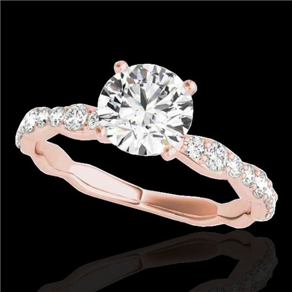 1.4 ctw Certified Diamond Solitaire Ring 10k Rose Gold - REF-197A8N