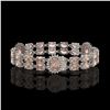 Image 2 : 17.3 ctw Morganite & Diamond Bracelet 14K White Gold - REF-302N2F