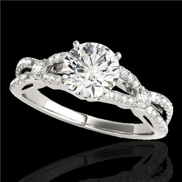 1.35 ctw Certified Diamond Solitaire Ring 10k White Gold - REF-190Y9X