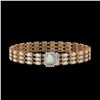 Image 1 : 20.23 ctw Opal & Diamond Bracelet 14K Rose Gold - REF-318A2N