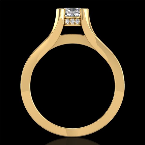 1.7 ctw Cushion VS/SI Diamond Solitaire Micro Pave Ring 18k Yellow Gold - REF-472F8M
