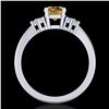 Image 3 : 1 ctw Intense Yellow Diamond Engagment Ring 18k White Gold - REF-200M2G