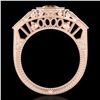 Image 3 : 1.13 ctw Intense Fancy Yellow Diamond Art Deco Ring 18k Rose Gold - REF-309W3H