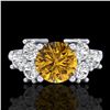 Image 2 : 2.1 ctw Intense Fancy Yellow Diamond Ring 18k White Gold - REF-290K9Y