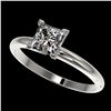 Image 1 : 1 ctw VS/SI Quality Princess Diamond Engagment Ring 10k White Gold - REF-243Y2X