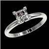 Image 2 : 1 ctw VS/SI Quality Princess Diamond Engagment Ring 10k White Gold - REF-243Y2X