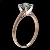 Image 3 : 1 ctw VS/SI Quality Princess Diamond Engagment Ring 10k Rose Gold - REF-243H2R