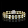 Image 3 : 20.47 ctw Aquamarine & Diamond Bracelet 14K Yellow Gold - REF-336M4G