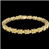 Image 2 : 19.7 ctw Citrine & VS/SI Diamond Eternity Bracelet 10k Yellow Gold - REF-98Y2X