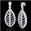 Image 2 : 2 ctw Micro Pave VS/SI Diamond Designer Earrings 18k White Gold - REF-174G5W