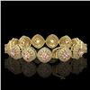 Image 2 : 31.35 ctw Morganite & Diamond Victorian Bracelet 14K Yellow Gold - REF-1063N3F