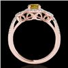 Image 2 : 1.38 ctw Certified SI/I Fancy Intense Yellow Diamond Ring 10k Rose Gold - REF-188A2N